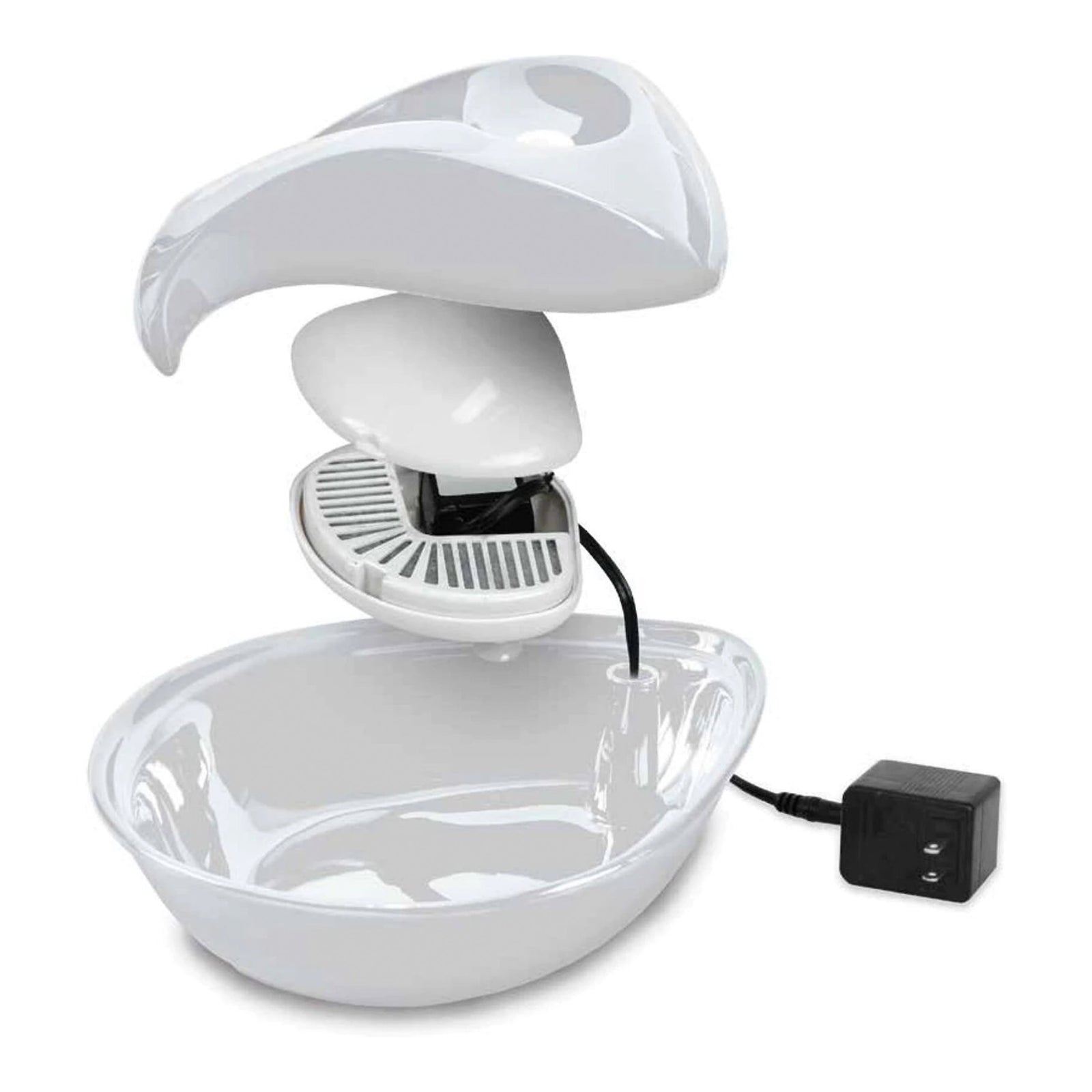 Pioneer Pet Raindrop Fountain-Ceramic-White-60 oz, Pioneer Pet