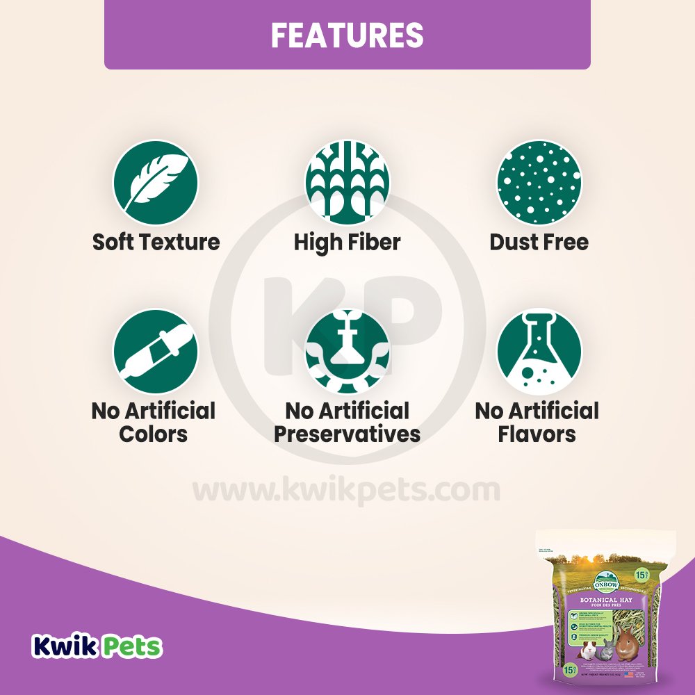 Oxbow Animal Health Botanical Hay Small Animal Treat, 15 oz, Oxbow