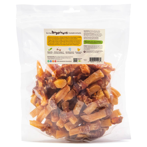 Back of Pet 'n Shape Chik 'n Sweet Potato Jerky Dog Treats 16-oz