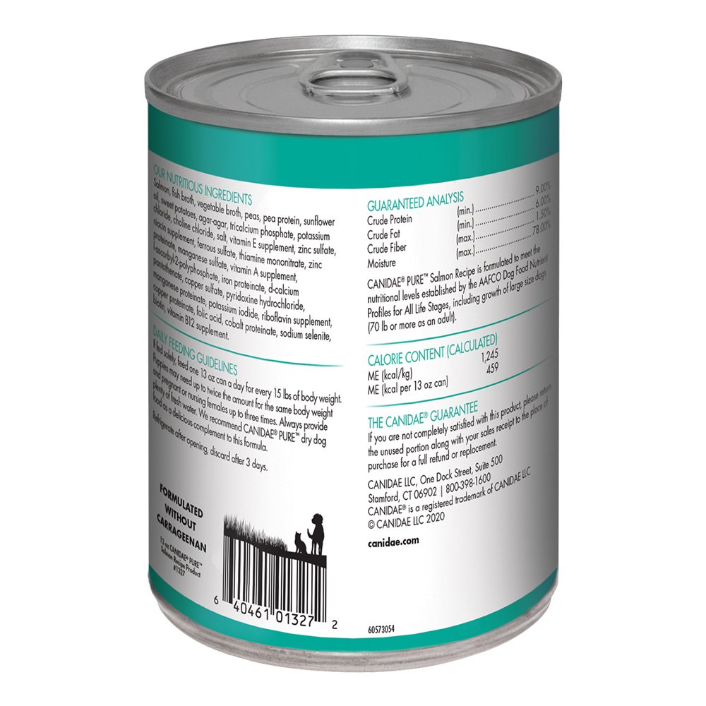 CANIDAE PURE Grain-Free Wet Dog Food Salmon & Sweet Potato, 13 oz, CANIDAE