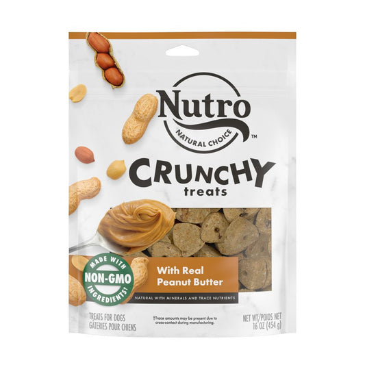 Nutro Products Crunchy Dog Treats Peanut Butter, 16 oz, Nutro