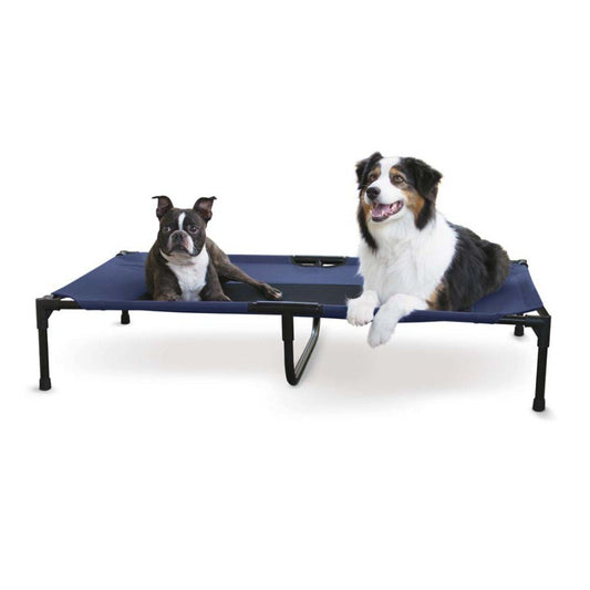 K&H-pet-products-original-pet-cot-elevated-dog-bed-blue-black-medium-25-x-32-x-7-in, K&H Pet Products