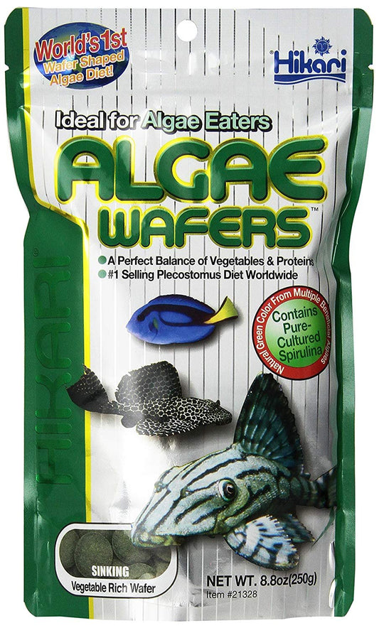 Hikari Tropical Algae Wafers for Bottom Feeding Herbivorous Fish Food, 8.80 Ounces, Hikari Usa Inc.