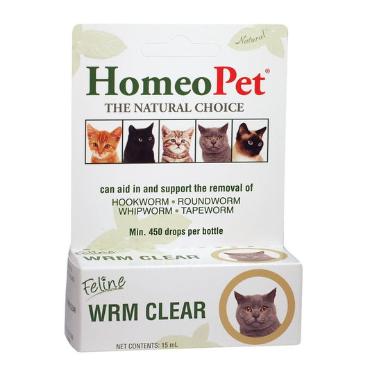 HomeoPet Feline WRM Clear 15ml, HomeoPet