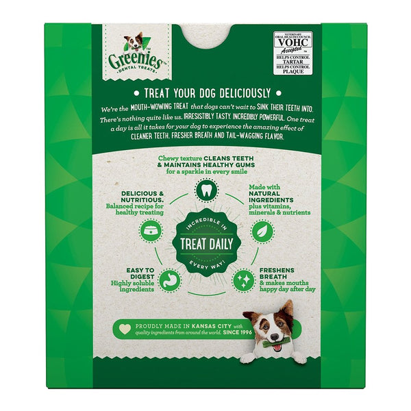Back of Greenies Original Dog Dental Treats Teenie 27-oz 96 Count