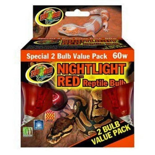 Zoo Med Nightlight Red Reptile Bulb 60W 2 Pack - Kwik Pets