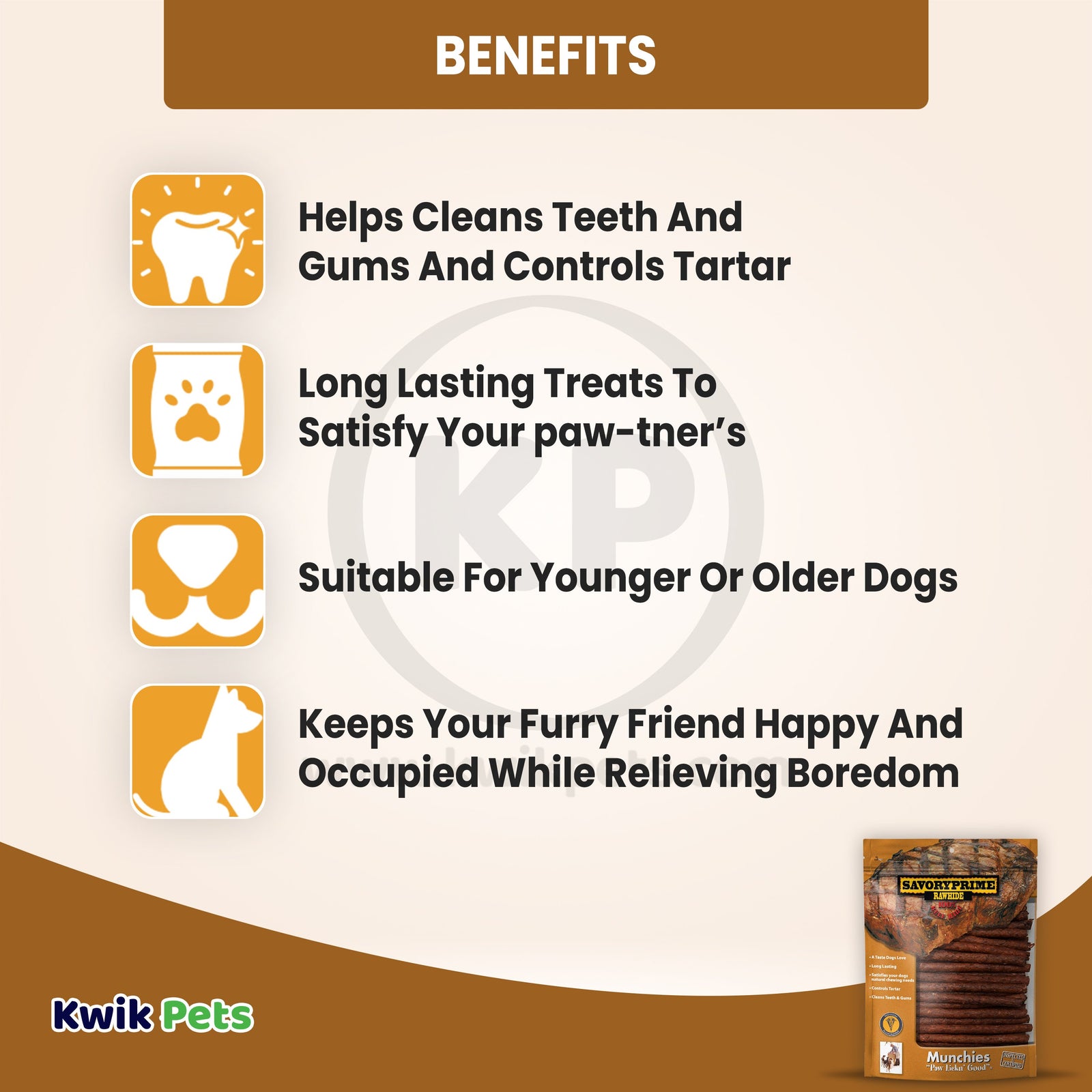Savory Prime Munchie Sticks Dog Treat Beef, 5 in, 100 ct, Savory Prime