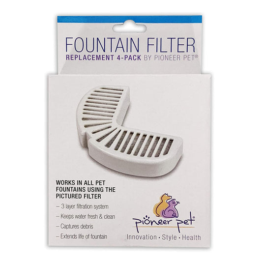 Pioneer Pet Replacement Filters for Stainless Steel Fountains 4 pk, Pioneer Pet