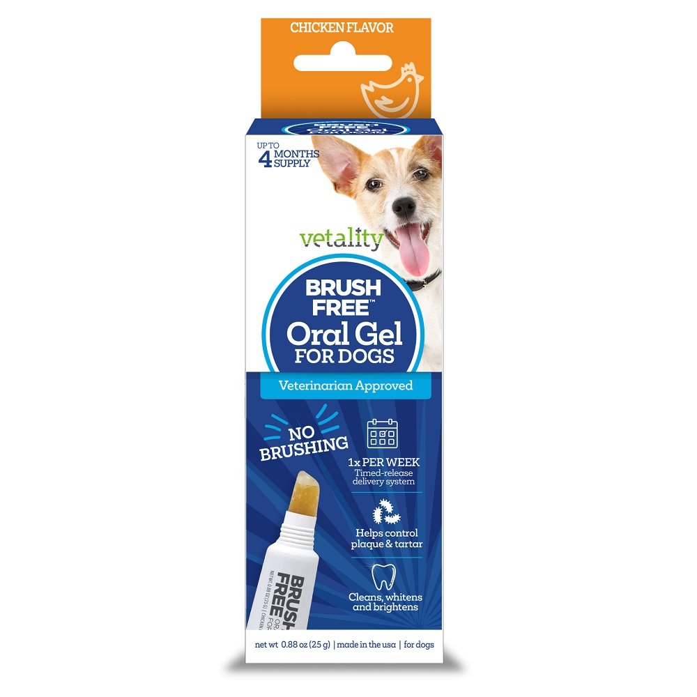 Vetality Brush Free Oral Gel for Dogs 25 g, Vetality