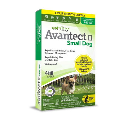 Vetality Avantect II Flea & Tick For Dogs 0.064 oz, 4 ct, Vetality