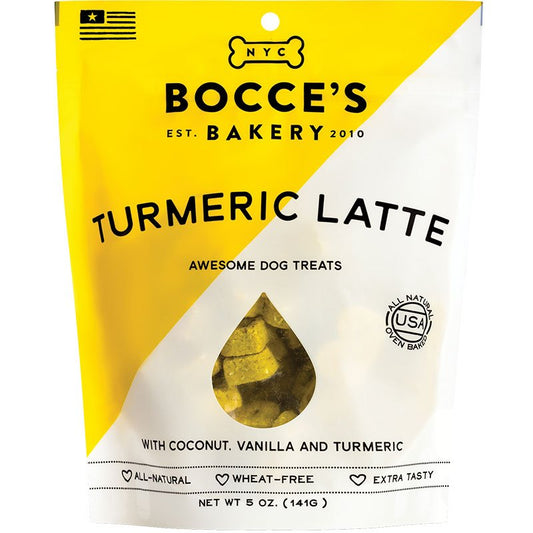 Bocce's Bakery Dog Biscuits Tumeric Latte 5oz, Bocce's Bakery