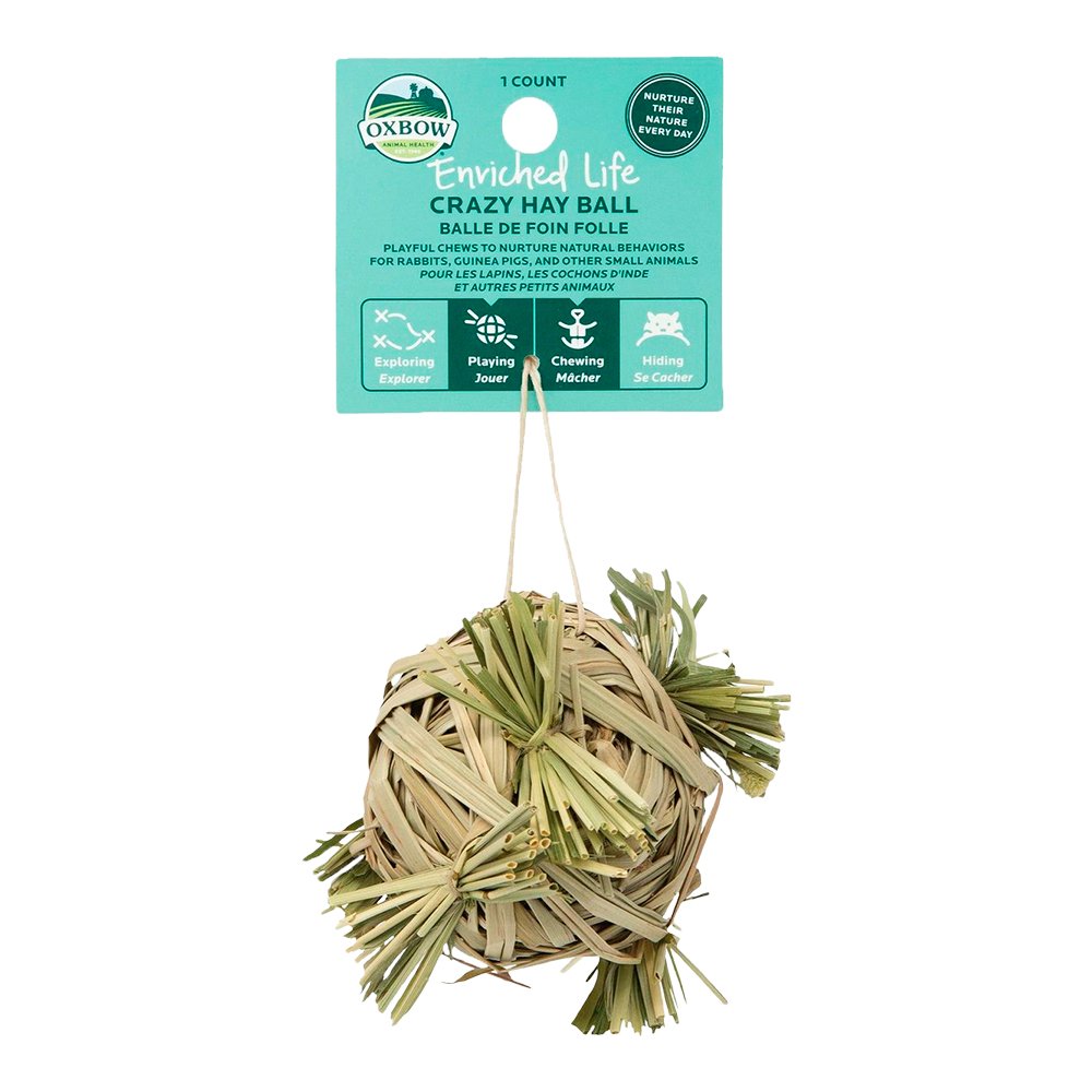 Oxbow Animal Health Enriched Life Crazy Hay Ball Small Animal Toy One Size, Oxbow