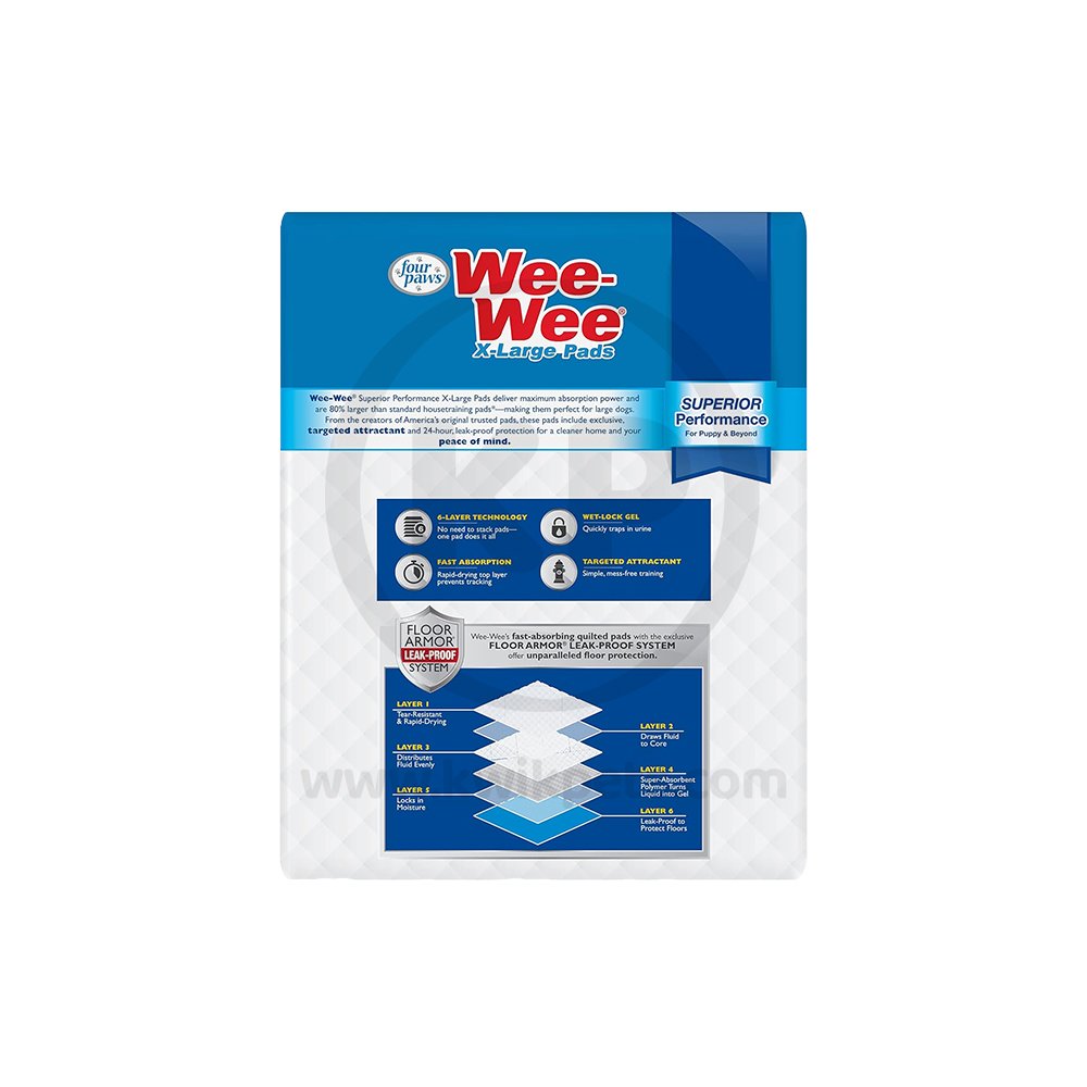 Four Paws Wee-Wee Superior Performance Dog Pads 14 Count 28 in X 34 in, Four Paws