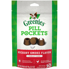 Greenies Tablet Pill Pockets Dog Treats Hickory Smoke 3.2-oz 30 Count