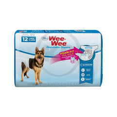 Four Paws Wee-Wee Disposable Dog Diapers Large/XL 12 Count