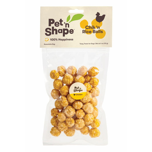 Pet 'N Shape Chik 'n Rice Balls Dog Treats, 4 oz, Pet 'N Shape