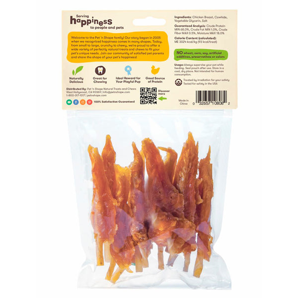 Back of Pet 'n Shape Chik 'n Skewers Jerky Dog Treats 8-oz
