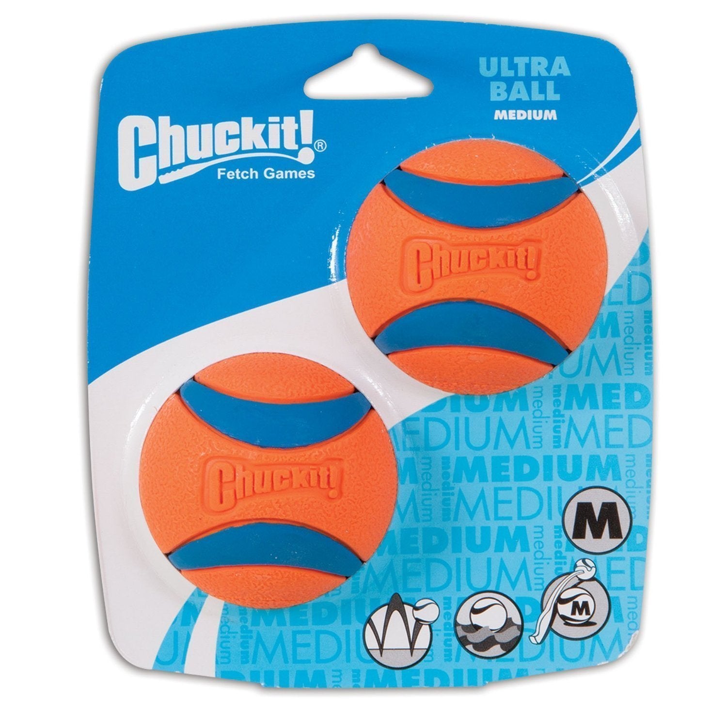 Canine Hardware Chuckit! Ultra Ball, Medium, 2.5-Inch, 4-Pack, Petmate