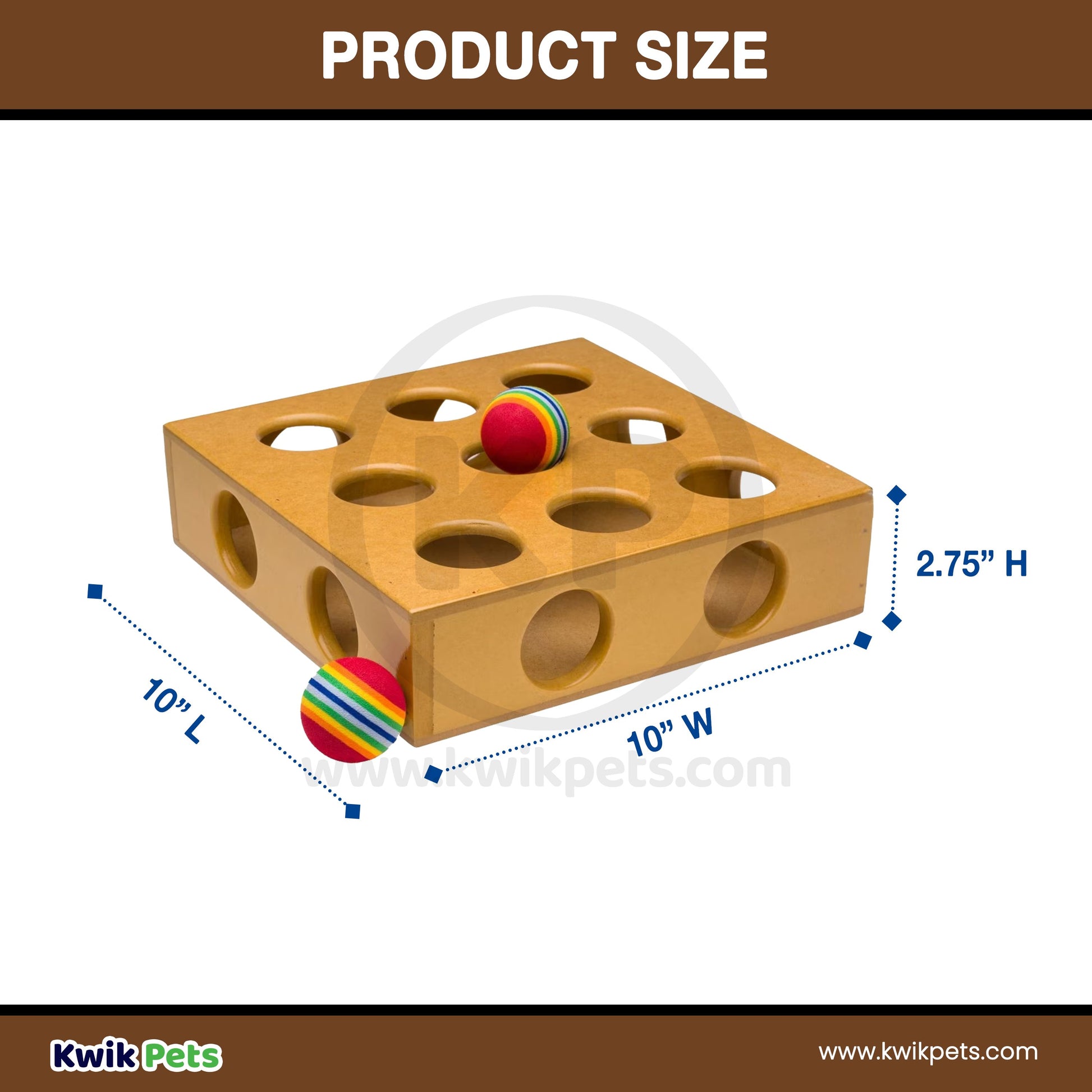 Product Size of Pioneer Pet Peek-and-Play Toy Box Included Two Toys