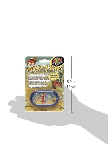Zoo Med Hermit Crab Dual Thermometer & Humidity Gauge, Zoo Med