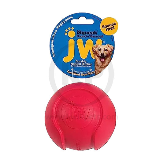 JW iSqueak Bouncin' Baseball Dog Toy Large, JW Pet