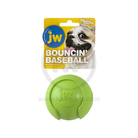 JW iSqueak Bouncin' Baseball Dog Toy Medium, JW Pet