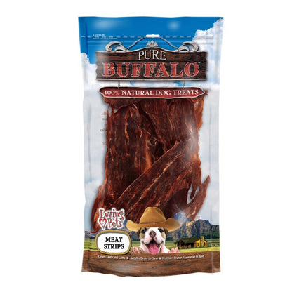 Loving Pets Pure Buffalo Meat Strips Dog Treat 3.5 oz, Loving Pets