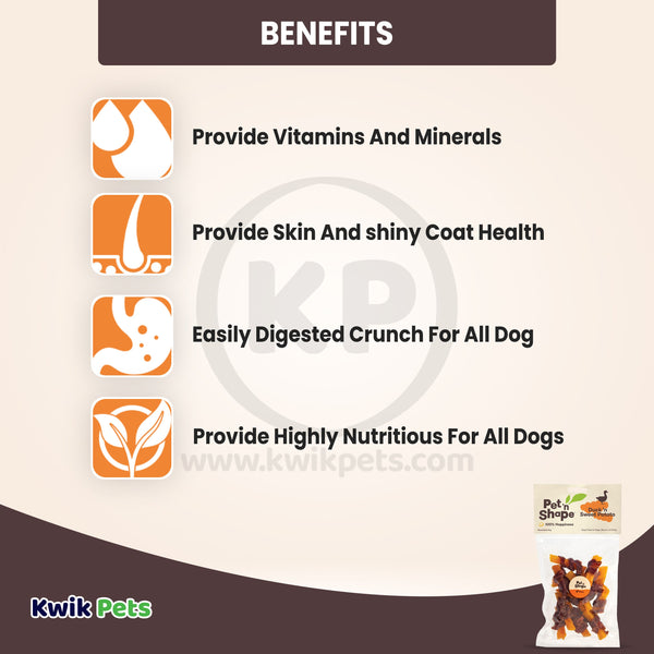 Benefits of Pet 'n Shape Duck 'n Sweet Potato Jerky Dog Treats 4-oz