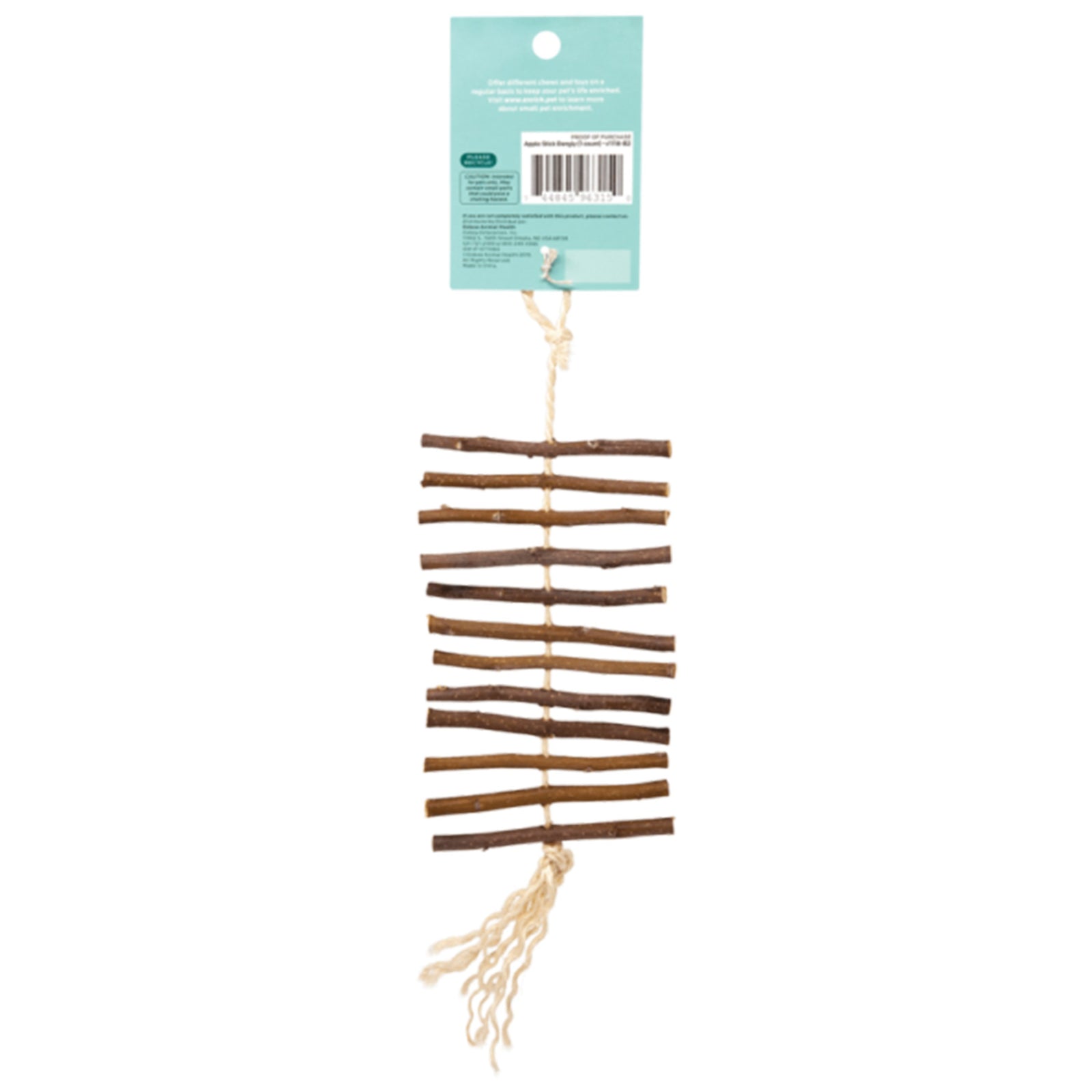 Oxbow Animal Health Enriched Life Apple Stick Dangly Small Animal Toy, One Size, Oxbow