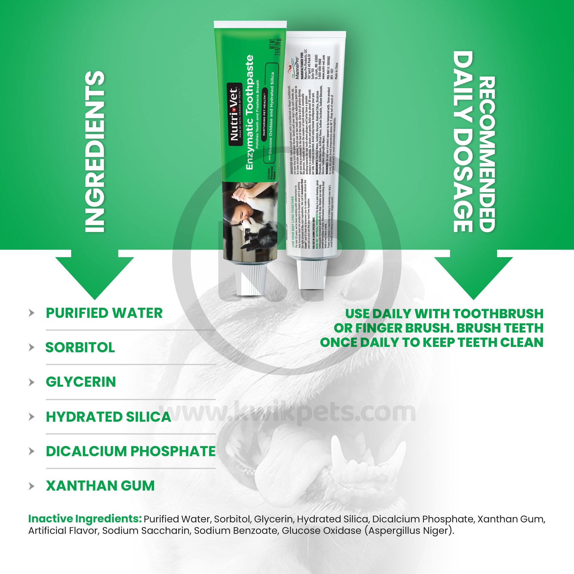Nutri-Vet Enzymatic Toothpaste 2.5oz, Nutri-Vet
