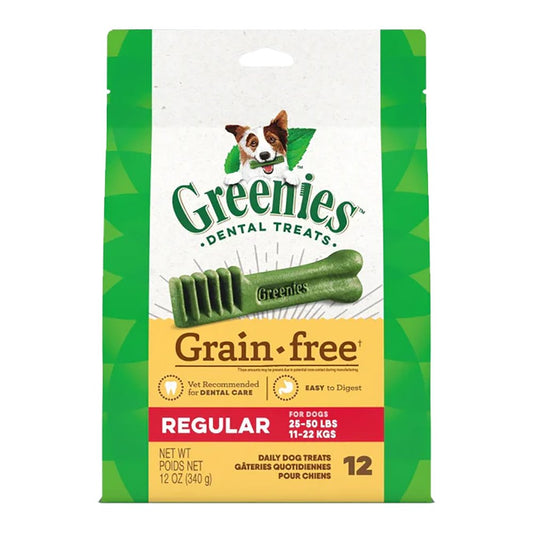Greenies Grain Free Dog Dental Treats Original, 12 oz, 12 ct, Regular, Greenies
