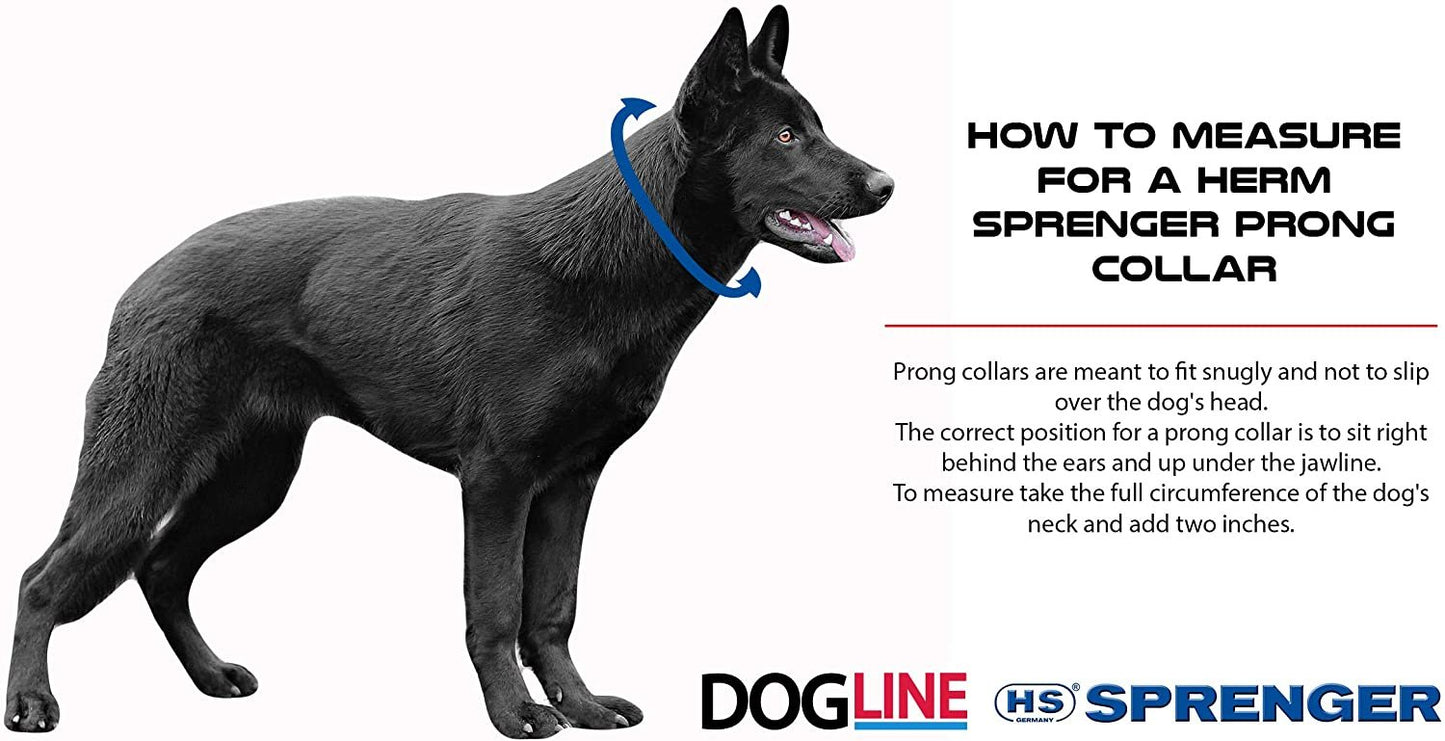 Herm Sprenger Ultra-Plus Stainless Steel Prong Dog Training Collar 16in (41cm) x 2.25mm, HS HERM. SPRENGER GERMANY