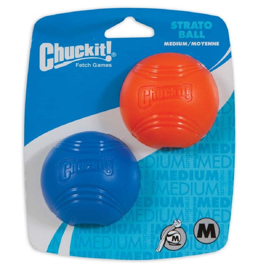 Chuckit! Strato Ball Dog Toy Blue, Orange 2 pk, Medium, Chuckit!
