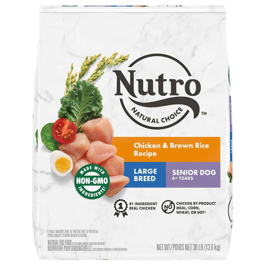 Nutro Senior Dog Food, Chicken & Brown Rice, 30lb - 1