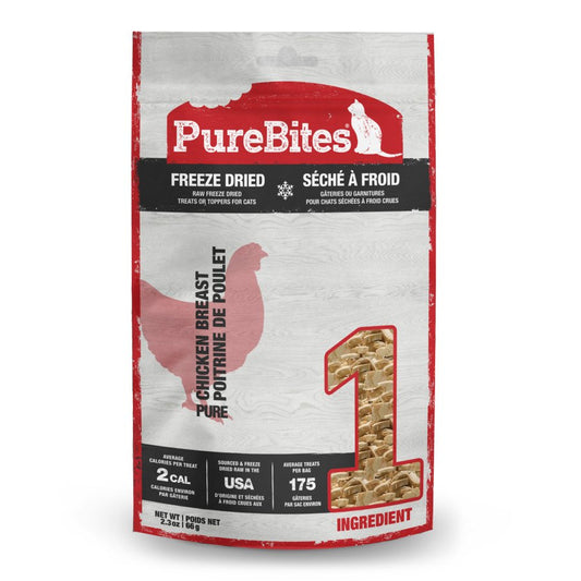 PureBites Freeze-Dried Cat Treats Chicken Breast, 2.3 oz, PureBites