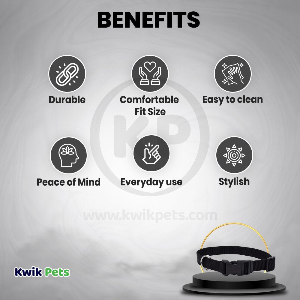 Benefits of Coastal Adjustable Nylon Dog Collar with Plastic Buckle Black 3/8 in X 8-12 in