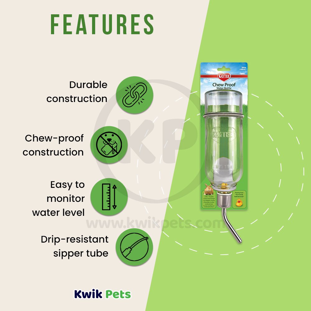 Kaytee Chew-Proof Water Bottle 26-oz, Kaytee