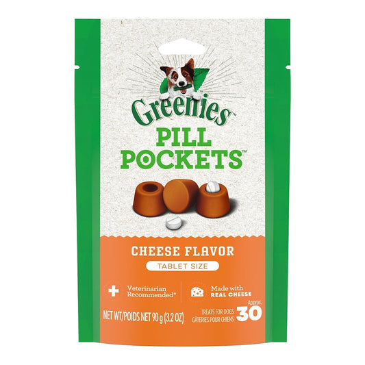 Greenies Pill Pockets for Tablets Cheese, 30 ct, 3.2 oz, Greenies