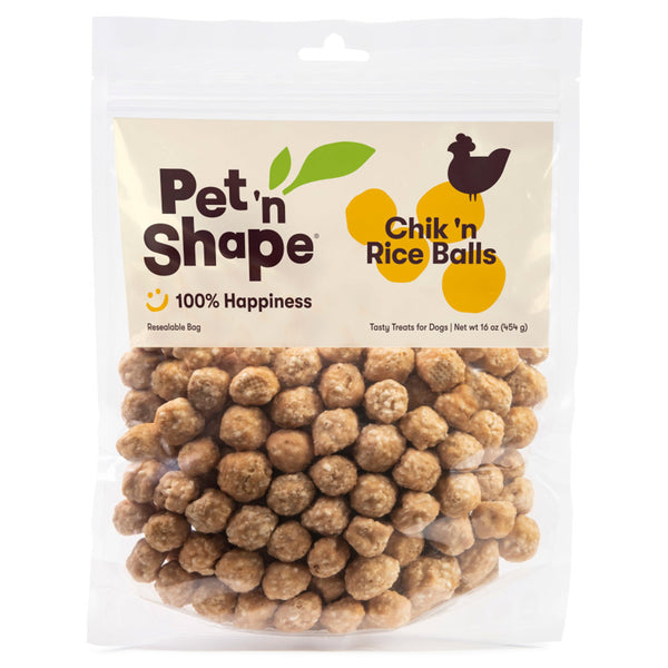 Pet 'n Shape Chik 'n Rice Balls Crunchy Dog Treats 16-oz