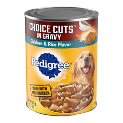 Pedigree Choice Cuts in Gravy Adult Wet Dog Food Chicken & Rice 13.2-oz Pack