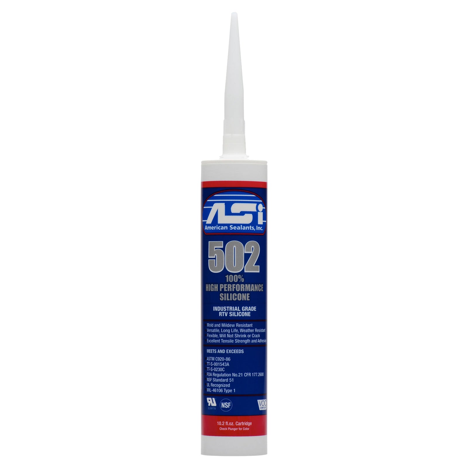 ASI 502 Food Grade Clear Silicone Sealant Cartridge - Kwik Pets