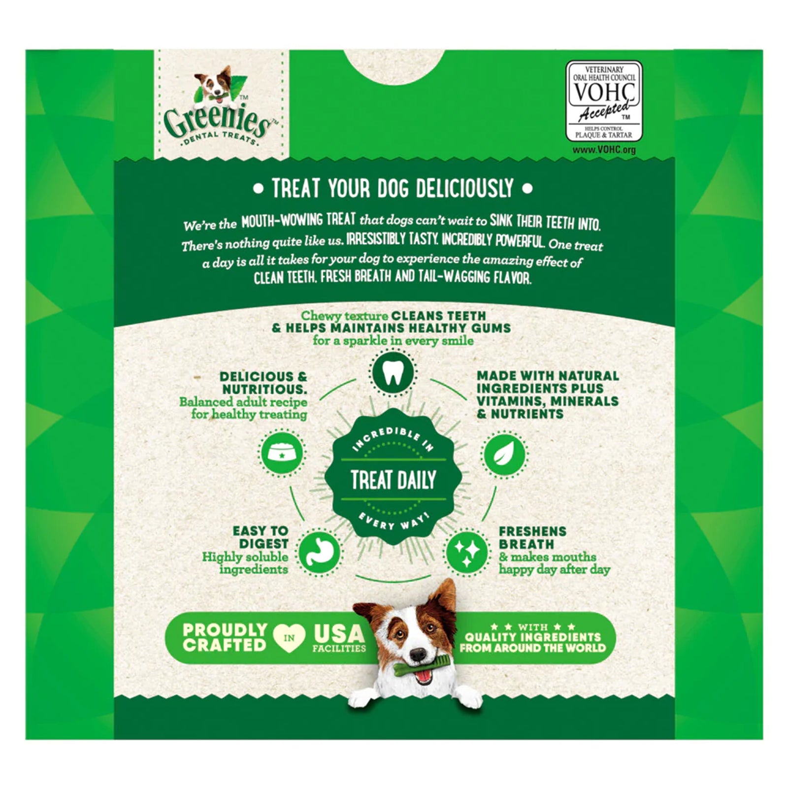 Back of Greenies Original Dog Dental Treats Large 36-oz 24 Count