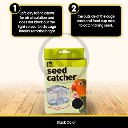 Prevue Pet Mesh Seed Catcher (Black), Prevue Pet Products