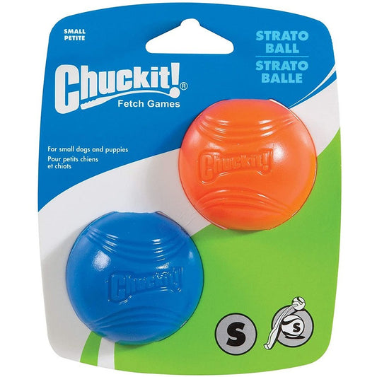 Chuckit! Strato Ball Dog Toy Blue, Orange 2 pk, Small, Chuckit!