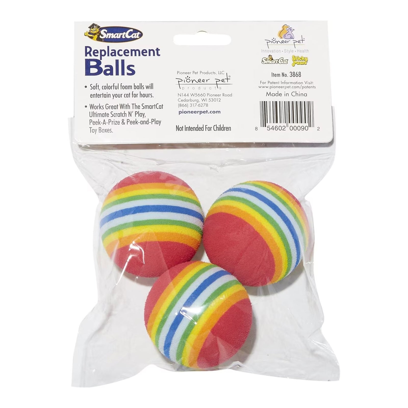 Pioneer Pet SmartCat Toy Box Replacement balls (3 Count), Pioneer Pet