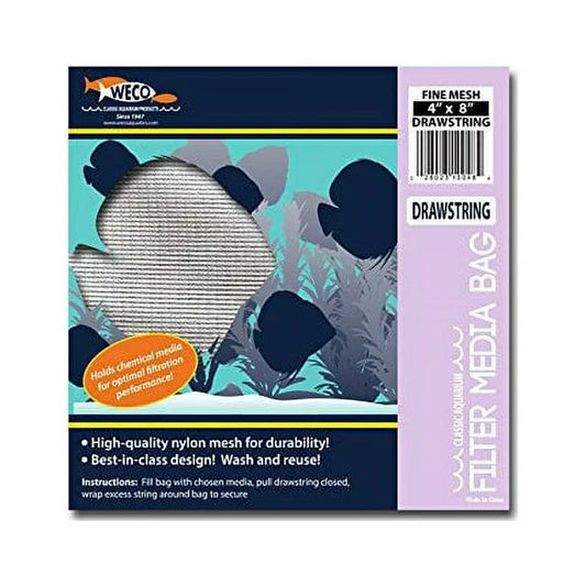 Weco Products Fine Mesh Drawstring Filter Media Bag White 4 In X 8 In, Weco Products
