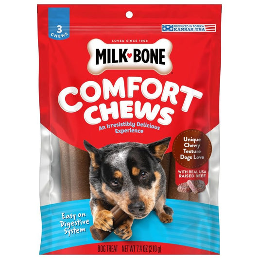 Milk-Bone Comfort Chews Dog Treats Beef, 7.4-oz, Milk-Bone