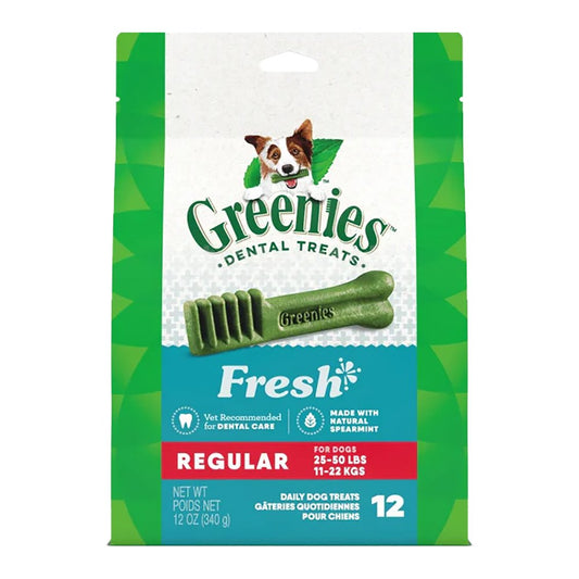 Greenies Dog Dental Treats Fresh, 27 oz, 12 ct, Regular, Greenies
