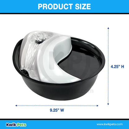 Pioneer Pet Raindrop Fountain-Plastic-Black/White-60 oz, Pioneer Pet