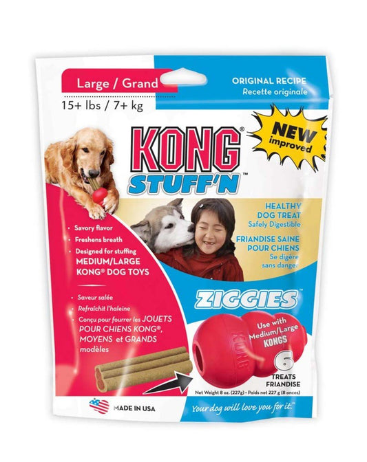 KONG Stuff'N Ziggies Dog Treat 8 oz, LG, KONG
